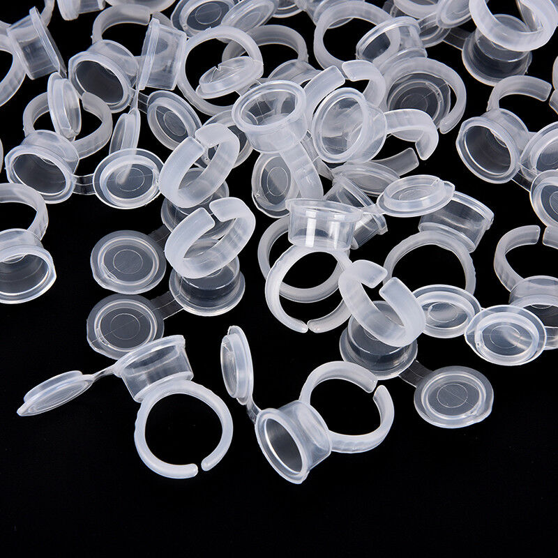 50pcs Pigment Tattoo Ink Cup Ring Holder Permanent Microblading Eyebrow MakeD SJ