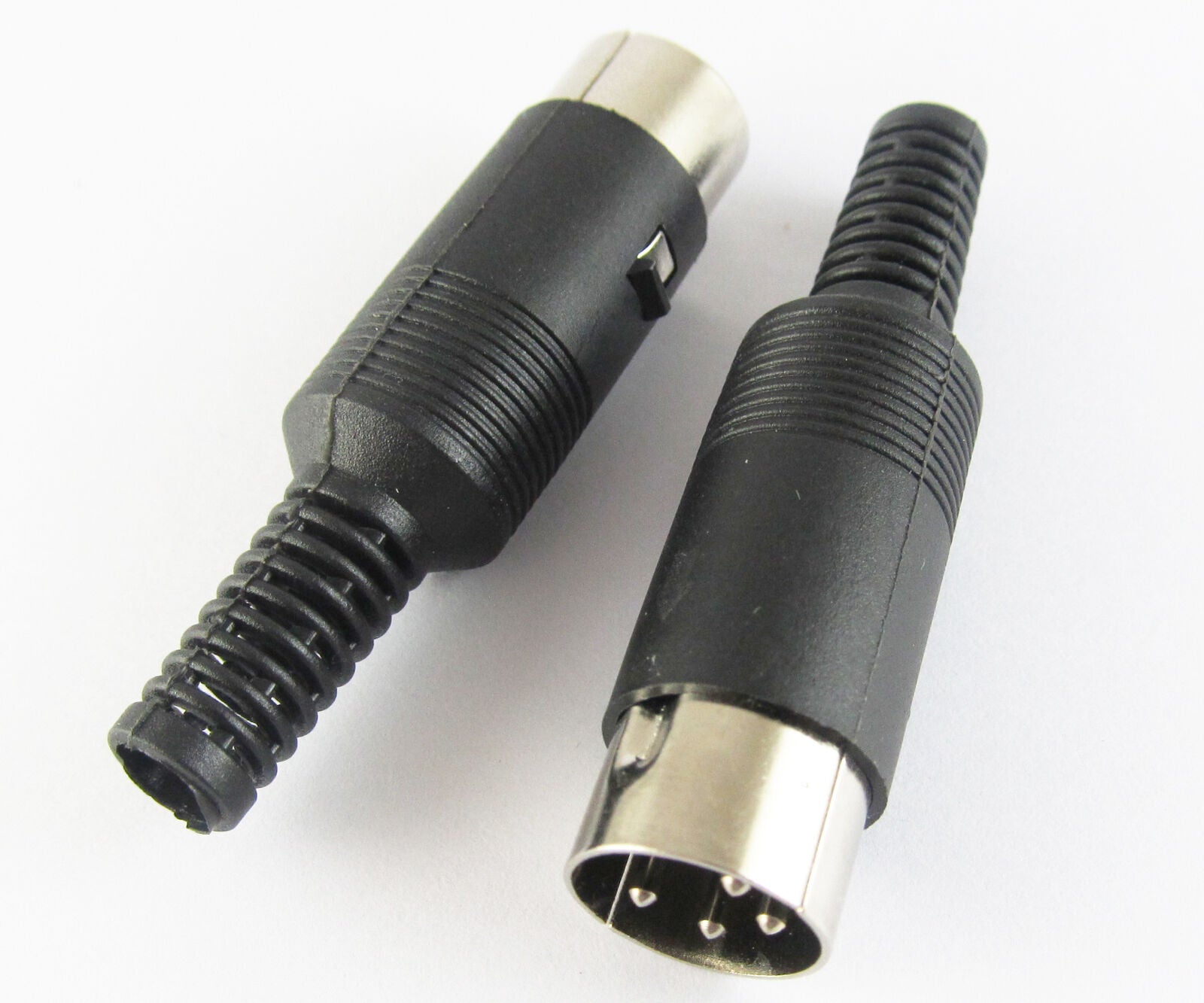 1pc 3 Pin DIN Plug Male Connector, Plastic Handle NEW