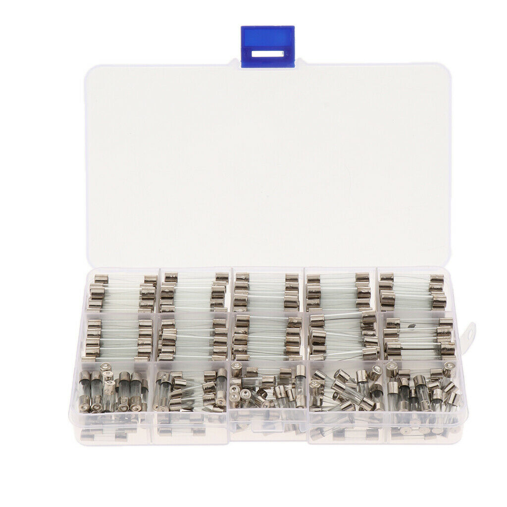 White Glass Car Fuse Box,250PCS 6x30mm Automotive Insuranc Tube Kit