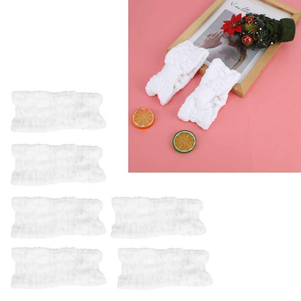 6x Microfiber Headbands Soft Elastic Bowknot Hair Bands for Makeup Face Washing