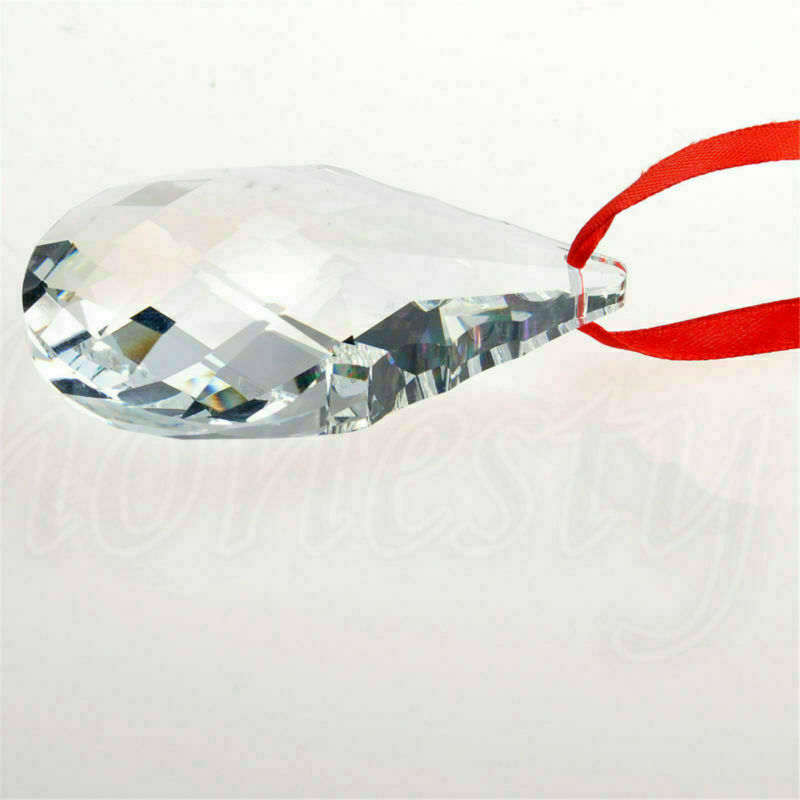 50mm Clear Crystal Pendant Suncatcher Chandelier Lamp Part Prism Drop Hanging