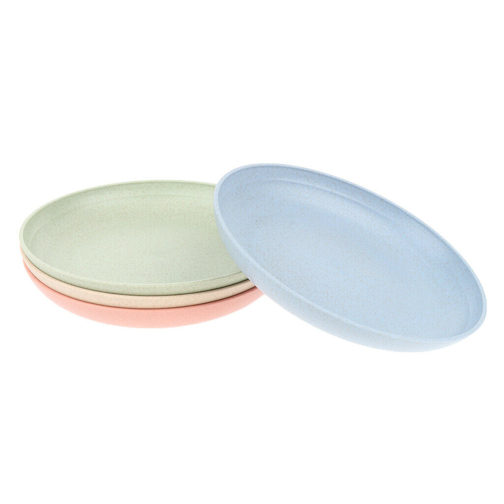 4 Pieces Outdoor Tableware Dinner Plates Dishes Food Snacks Container Tray Home