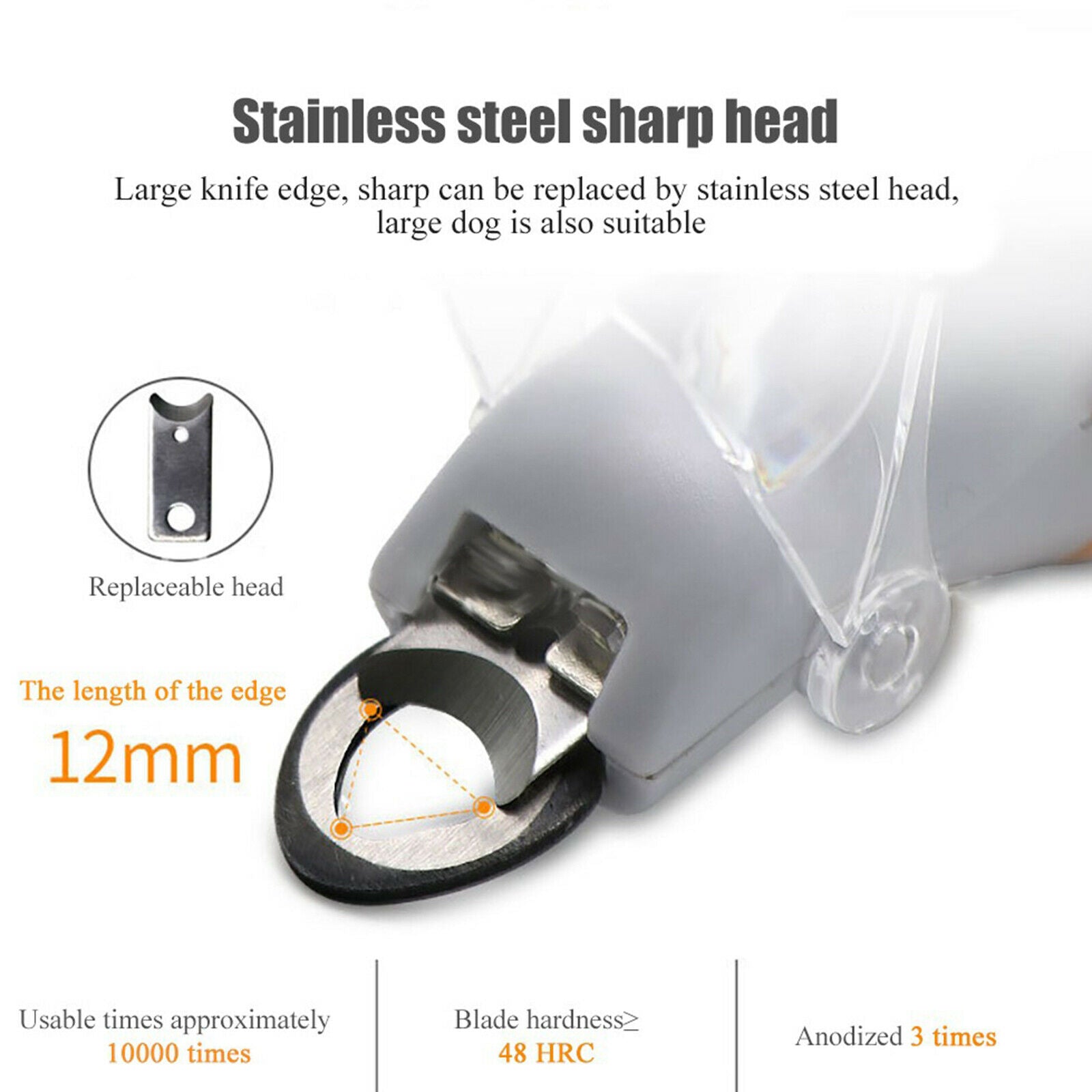 Pet Nail Trimmer Clippers with LED Light for Cat Dog Breeds Claw Grooming