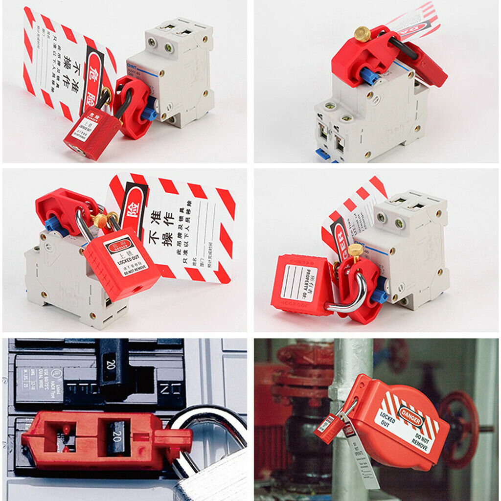 10x Universal Mini Circuit Breaker Fuse Lockout Device w/ Twisted Screw Red