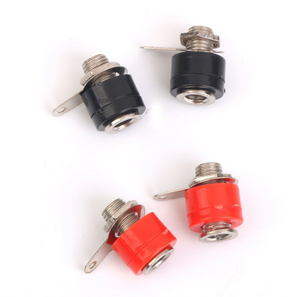 Set of 10pcs 4mm Insulated Banana Plug Socket   Connectors Red & Black