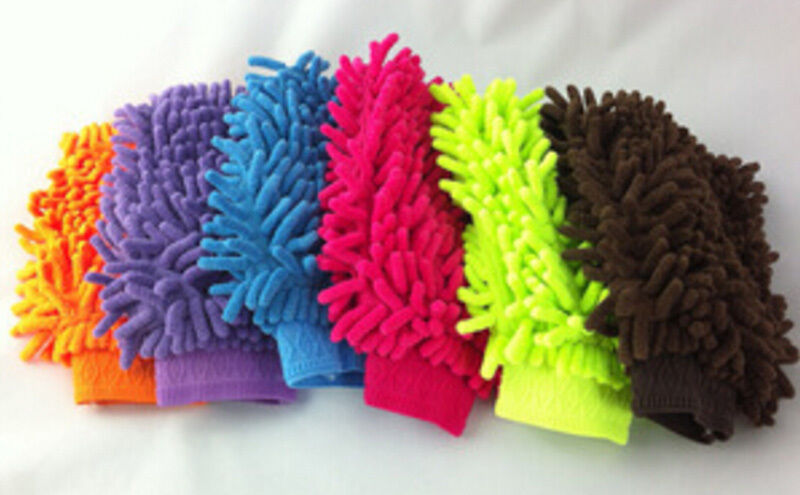 Easy Microfiber Car Kitchen Household Wash Washing Cleaning Glove Mit .l8