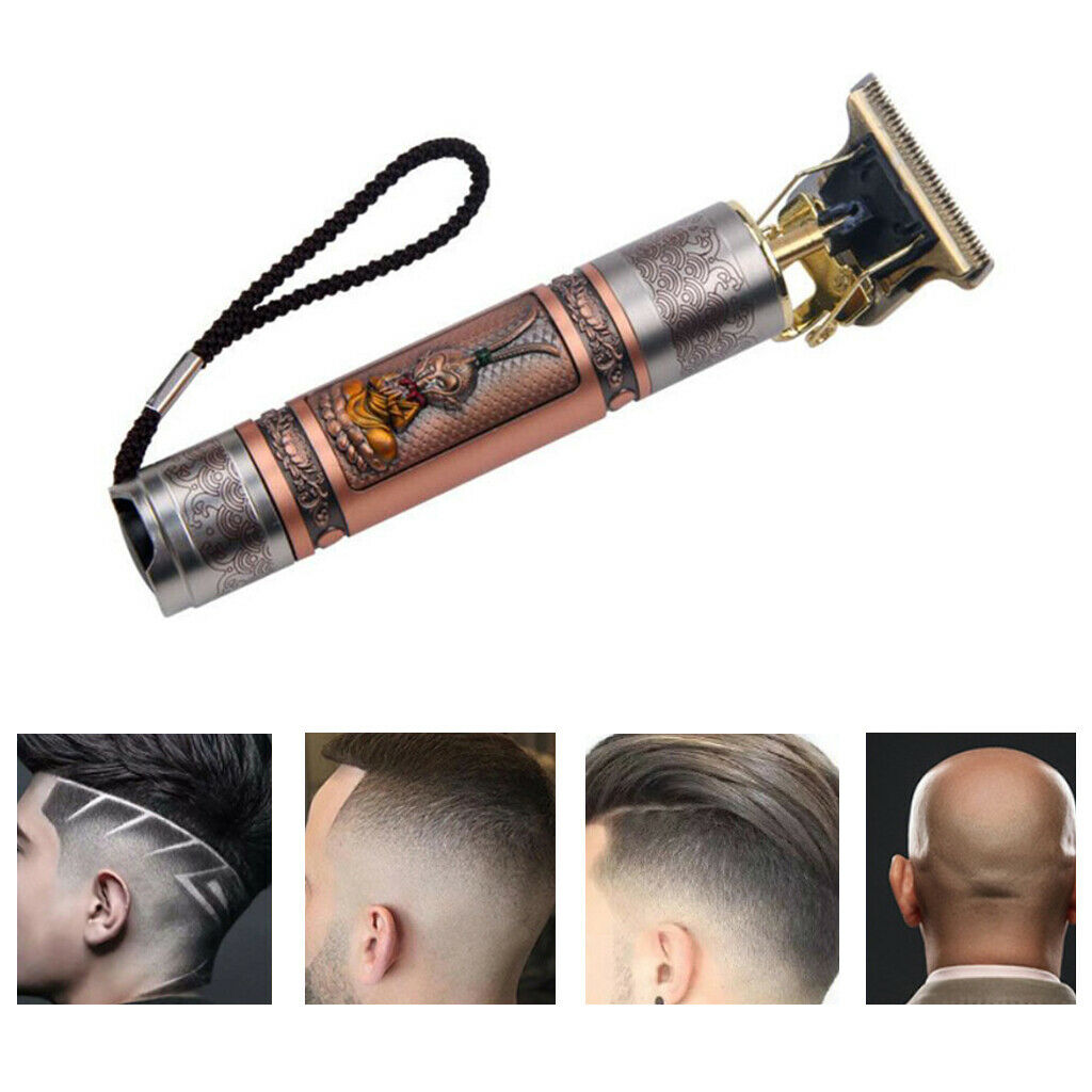 Electric Trimmer Boys Men's Hair Clipper USB Charging Gown Kit T-Blade