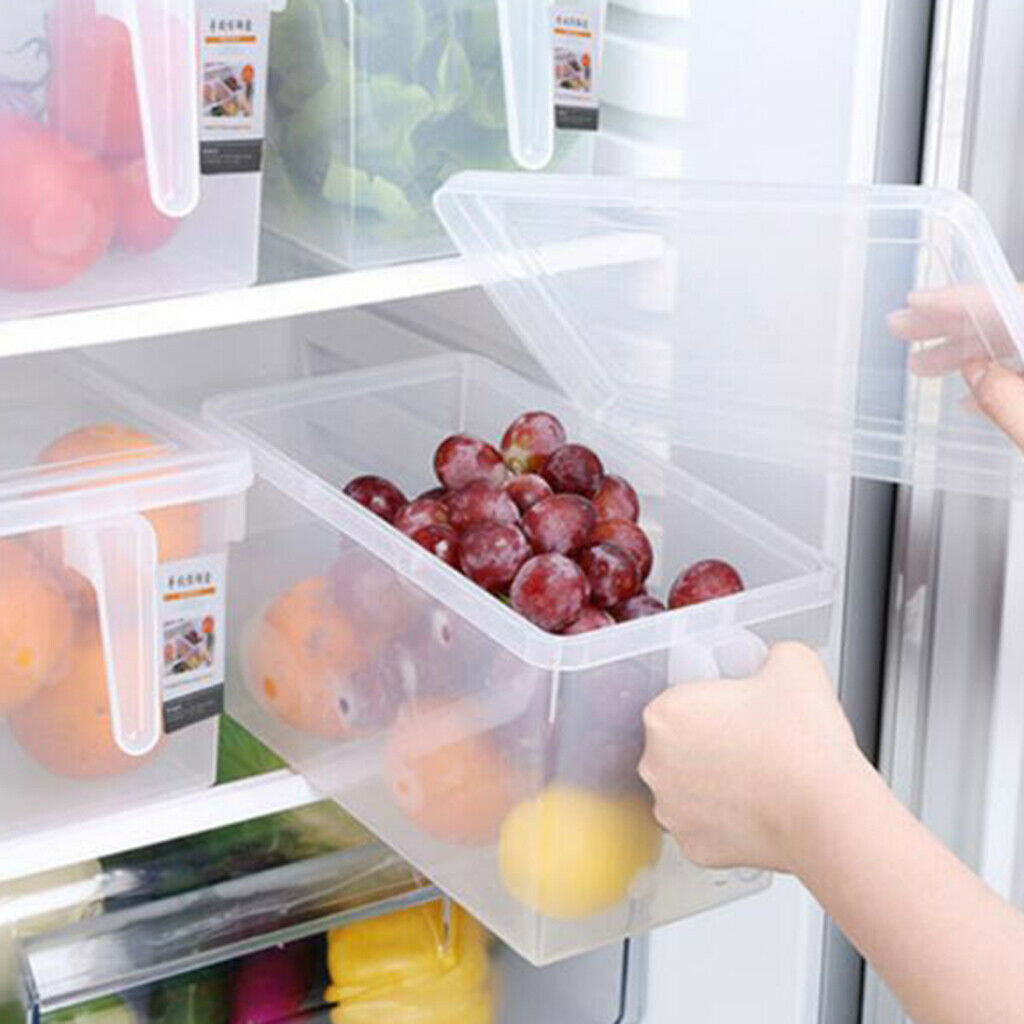 Plastic Refrigerator Storage Box Food Container Kitchen Fridge Organiser Fresh