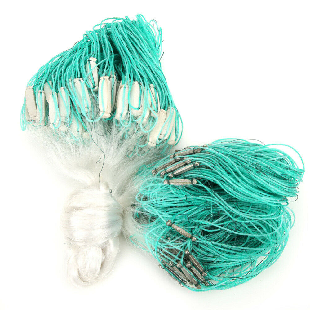Fishing Cast Net Nylon 3-Fingers Fish Throw Tool Accessories 30x1 Meters Kit