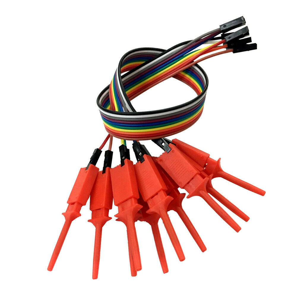 10 Pieces Logic Analyzer Probe Test Hook Clip Line Red