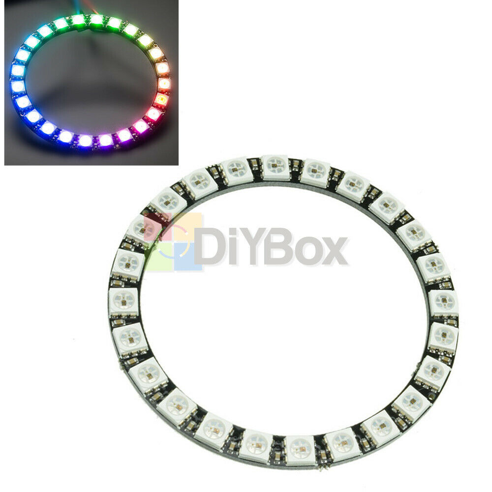 Fit For Arduino WS2812B 5050 RGB LED Ring 24Bit RGB LED + Integrated Drivers