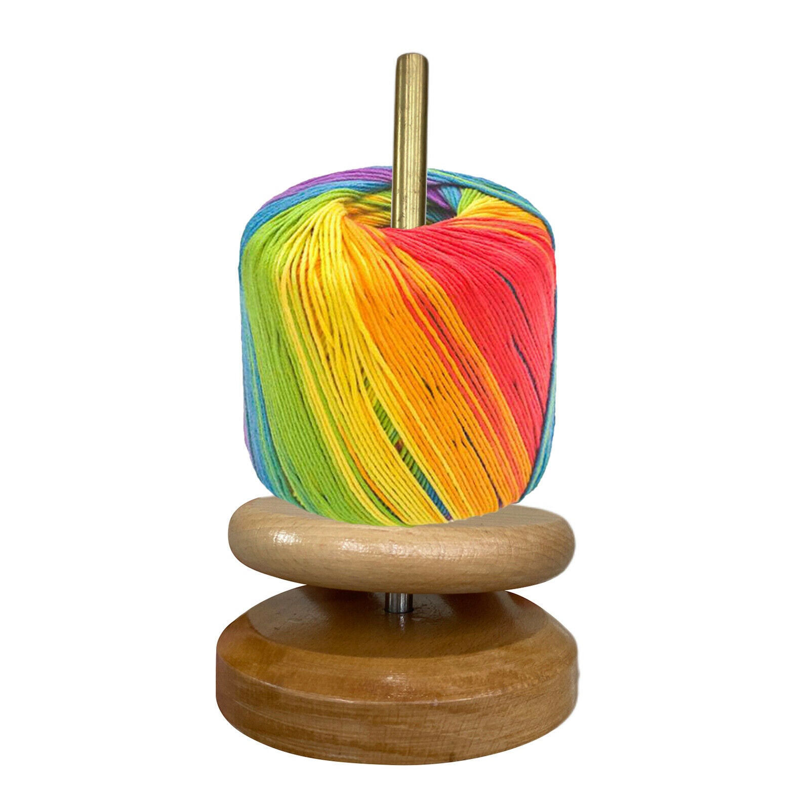 Wood Yarn Holder Spindle Sewing Thread Crocheting Tool Stand Knit Accs Gift