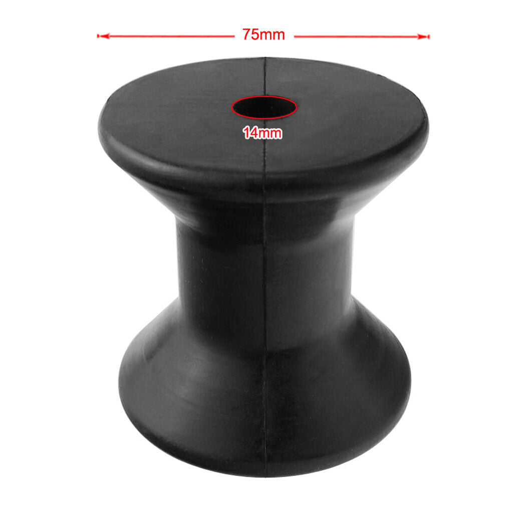 2 Pcs Bow Roller Assembly Black- Replacement Accessories for Boat Yacht Trailer