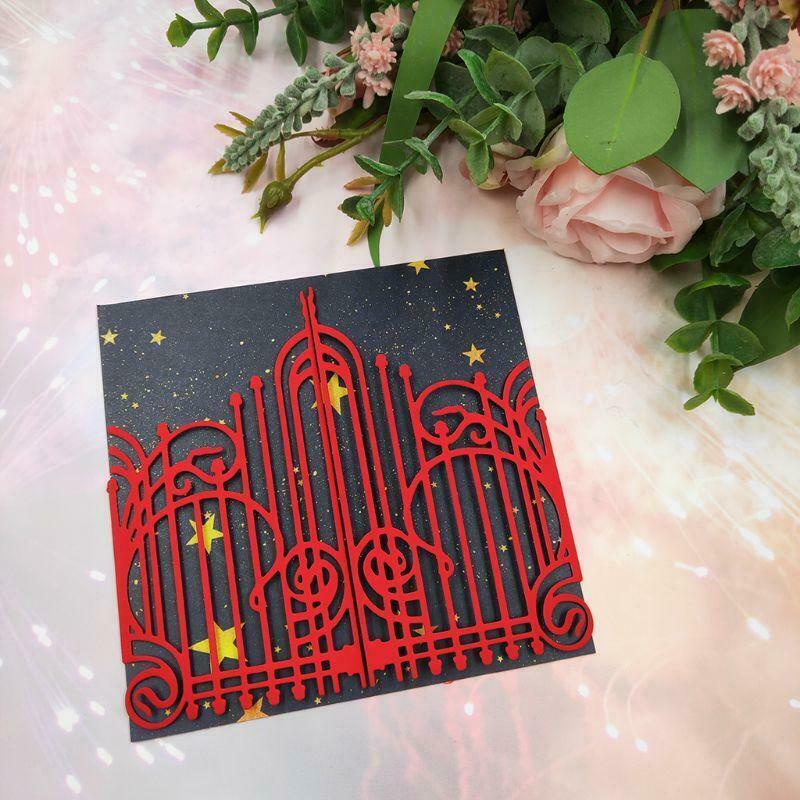Gate Metal Cutting Dies Stencil Scrapbooking DIY Album Stamp Paper Card Emboss