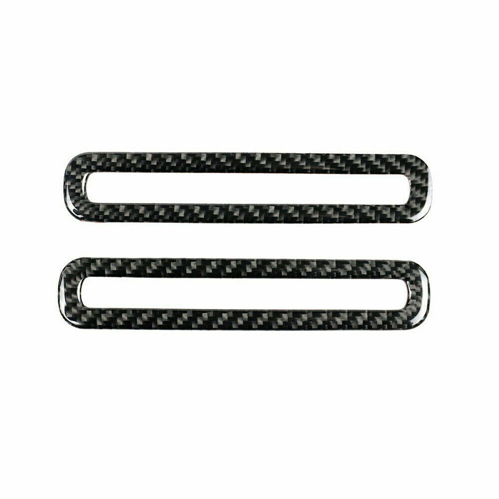 2X Carbon Fiber Interior Door Air Vent Outlet Cover Trim For Ford Mustang 2015+