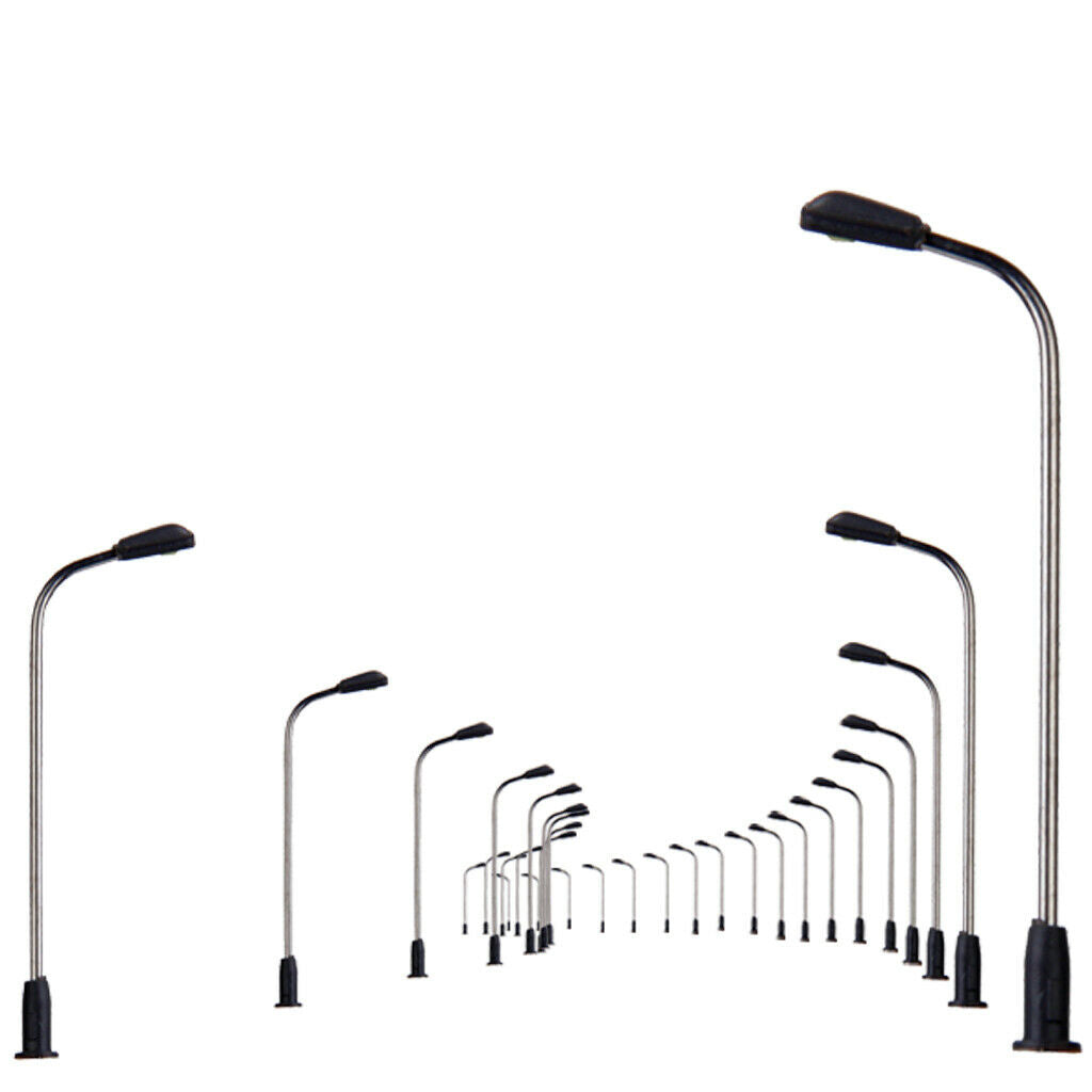 10x Street Lamp LED for Train Railroad LANDSCAPE Layout Dioramas Decor 1/300