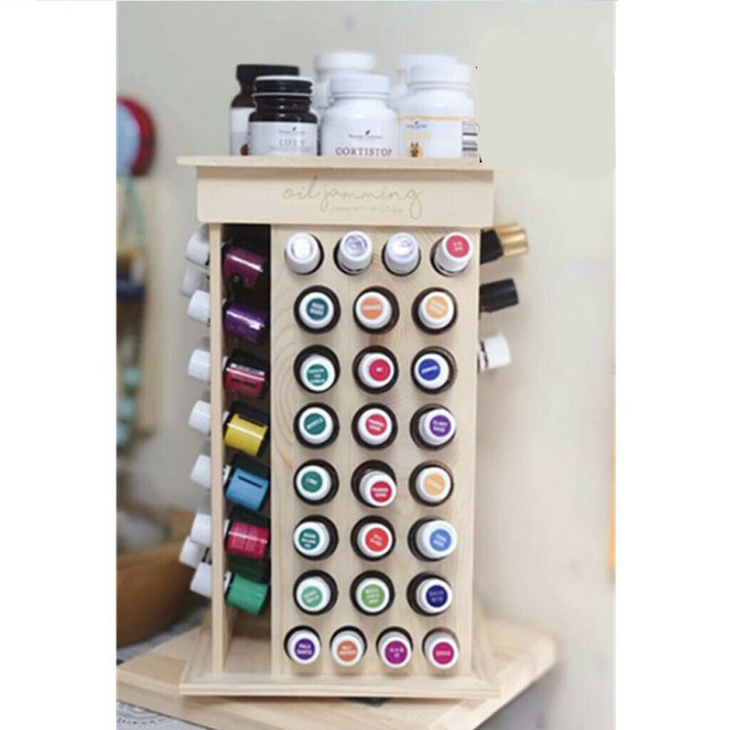 Wooden Essential Oil Carrying Case Display Rack – for Pippette Funnel Makeup