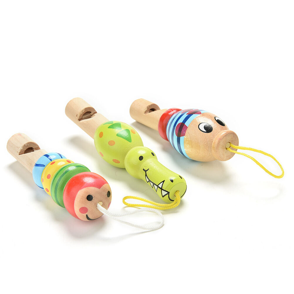 Animal Whistle Music Enlightenment Baby Children Educational Wood Kids To.l8