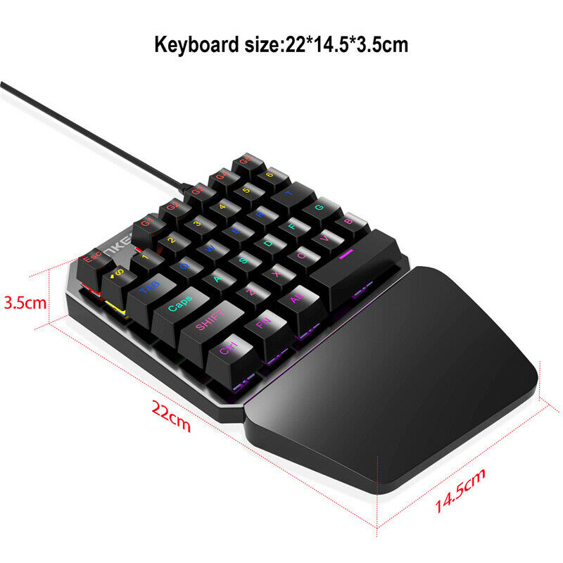 K585 One-handed RGB Luminous Green Axis Mechanical Game Keyboard