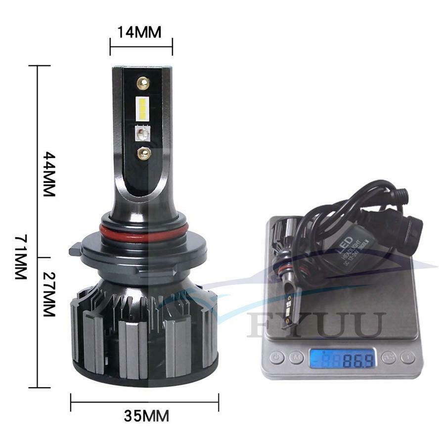 Pair 72W 80000LM Car LED RGB Headlight Kit Phone APP BT Control Bulb Lamp