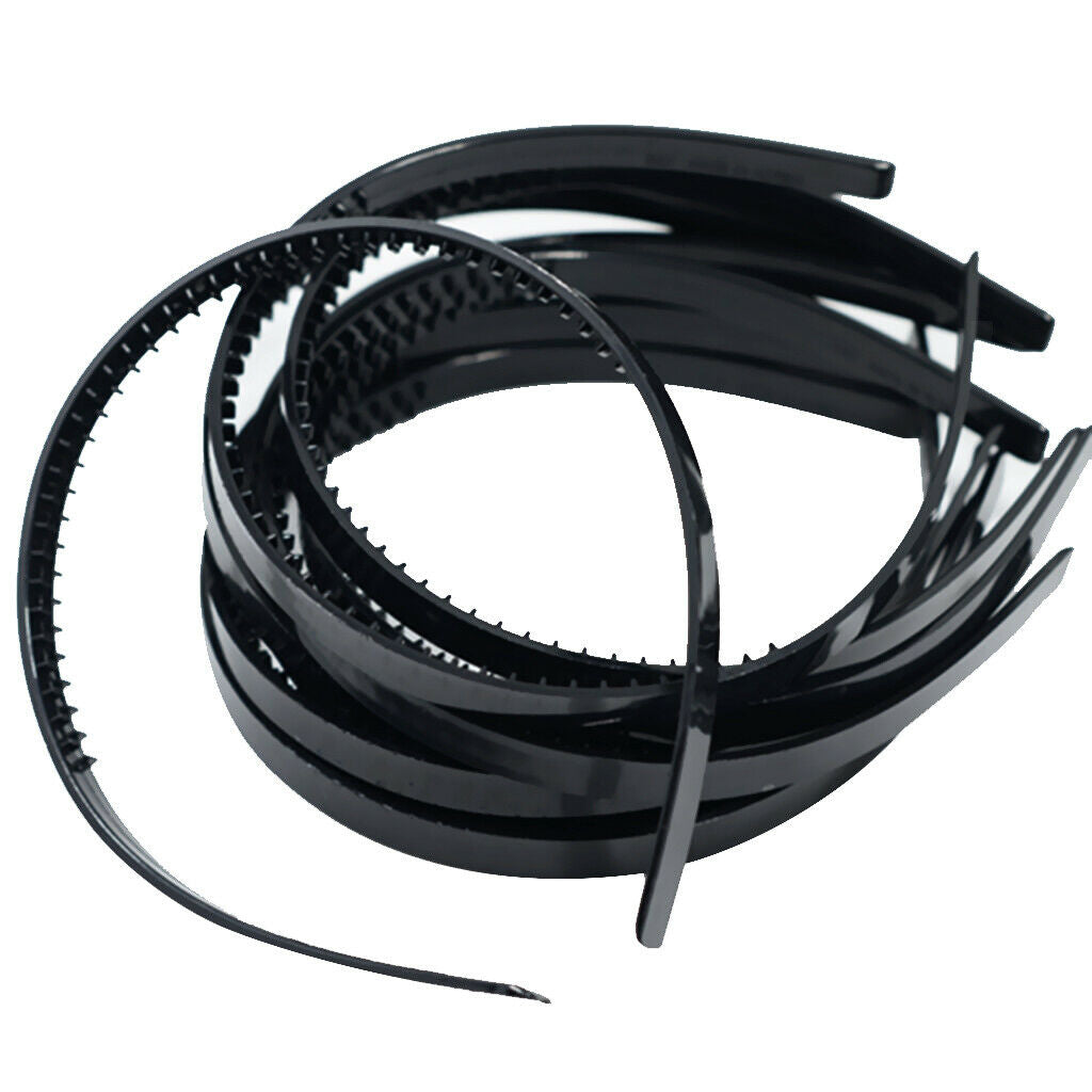 20pcs 10mm   Plastic Alice Hair Bands Headbands DIY Hair Headwear
