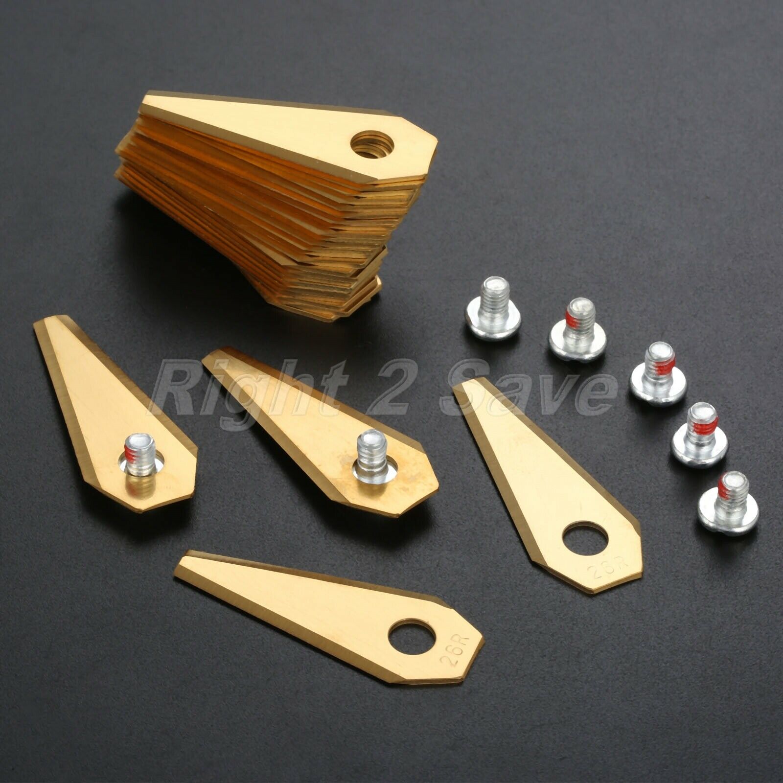 30x Blades For Bosch Indego Robotic Mower Titanium Coated Lawnmower Spare Parts