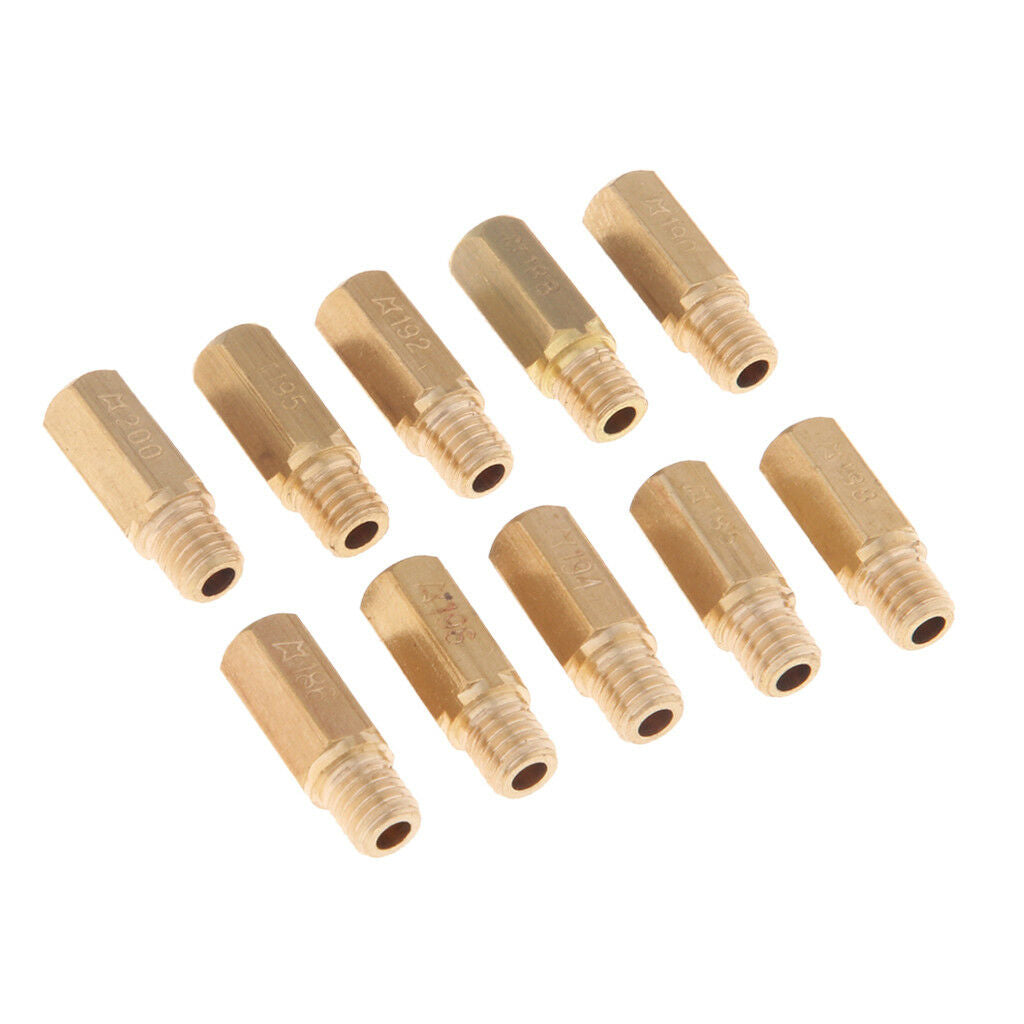 10pcs Carburetor Main Jet kit for PWK  OKO 185-200 / 10 Sizes
