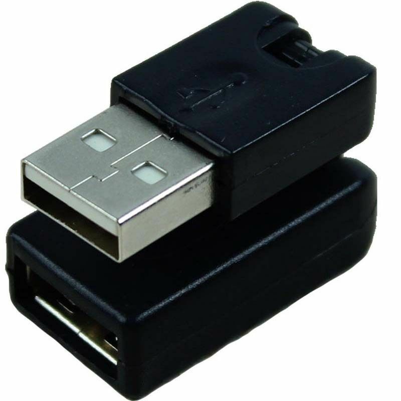 50pcs  USB 2.0 Male To USB Female 360 Degree Rotation Angle Extension Adapter