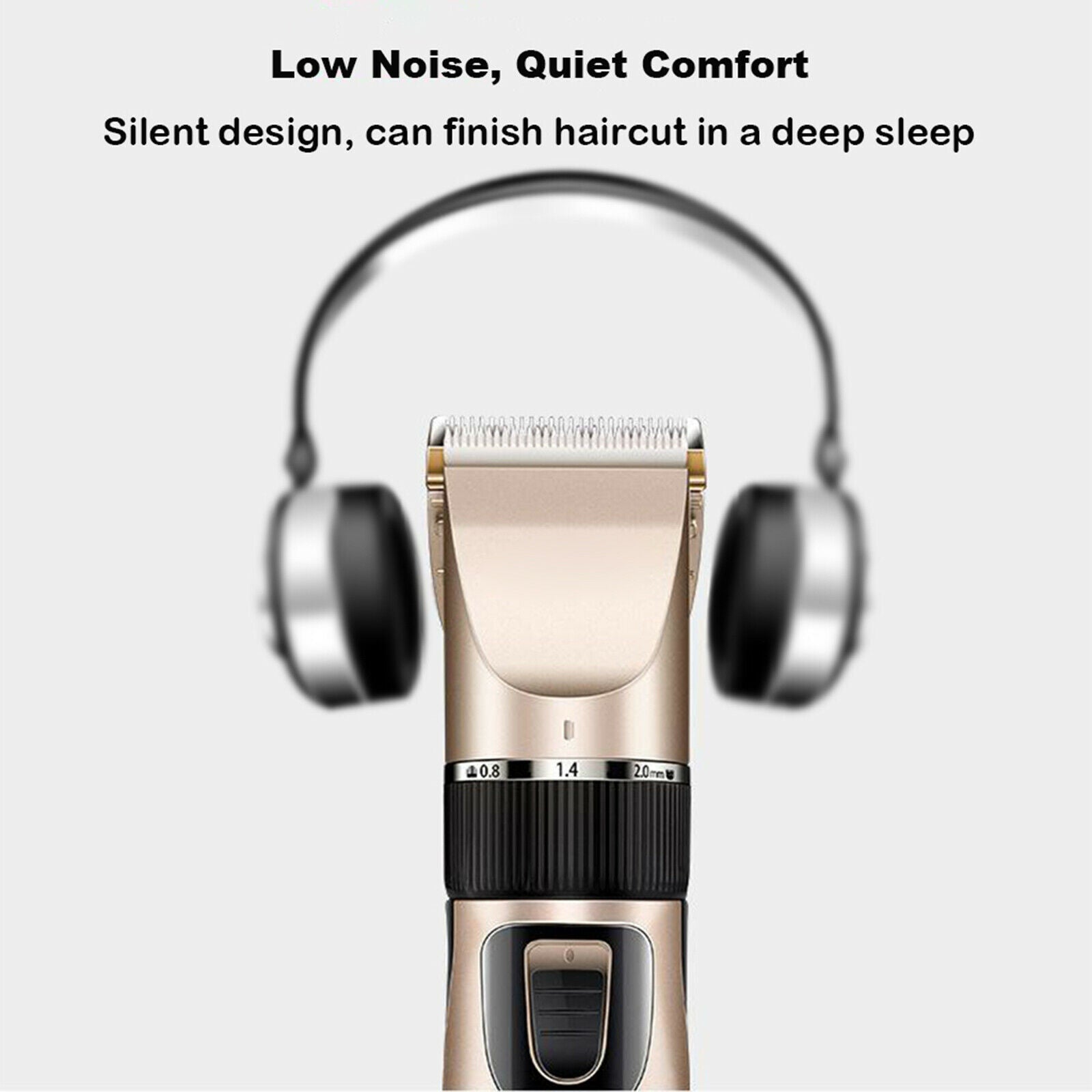 Portable Men Kids USB Rechargeable Electric Hair Clipper with Guide Comb