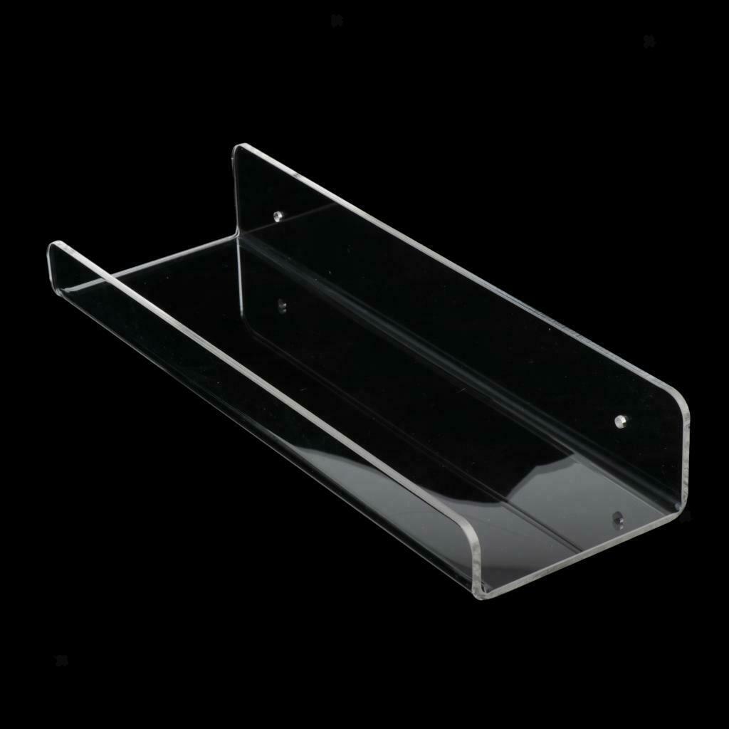 40cm Clear Acrylic Shelf Holder Retail Display Bedroom Storage Shelf New