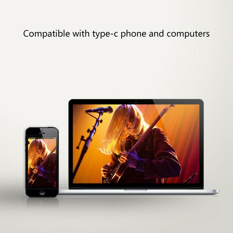 Type C Condenser Microphone Phone Microphone for Phone Laptop Singing Gaming SI9
