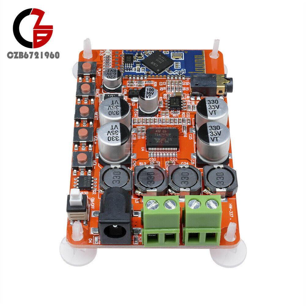 TDA7492P 25W+25W Bluetooth 4.0 Audio Power Amplifier Board with AUX Interface