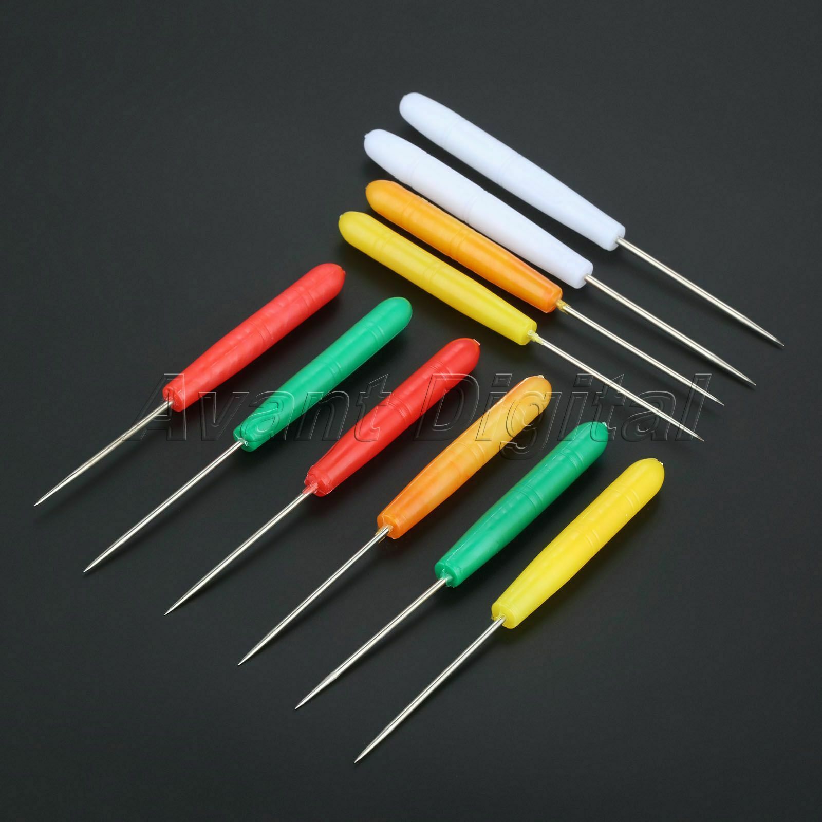 10pcs Sewing Awls Leather Punch Repair Stitching Clicker Tool Plastic Handle