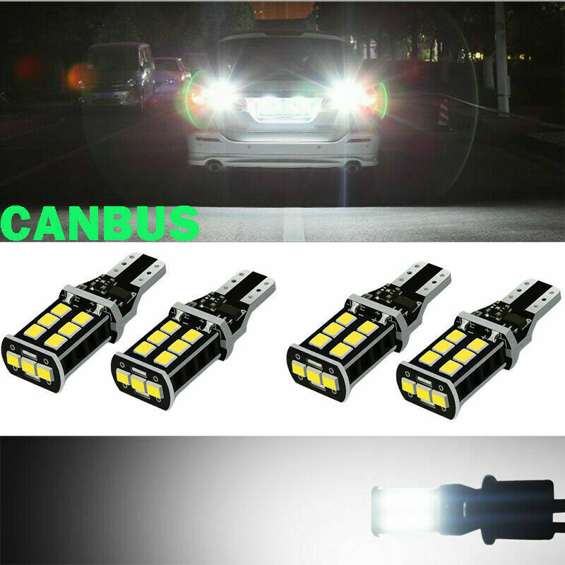 4x LED Reverse Light Canbus Error Free 921-912 T15 W16W Backup Bulb 1200LM White