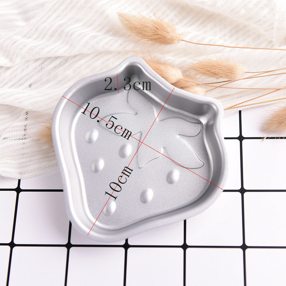 2Pcs Crafting Metal Bath Bomb Mold Cake Fizzy Strawberry Shape DIY MetaJC.l8