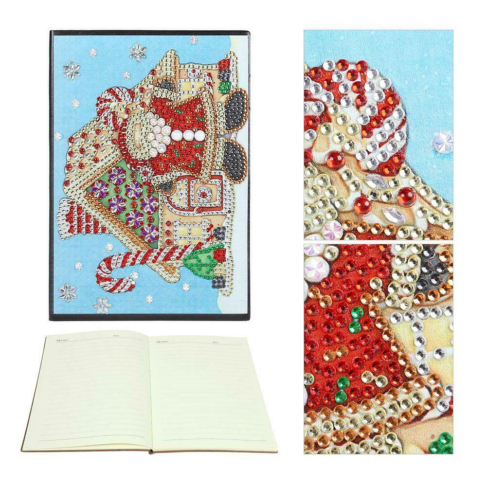 DIY Santa Claus Special Shaped Diamond Painting 60 Pages A5 School Notebook @