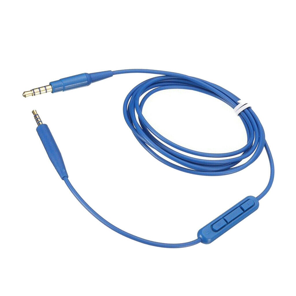 Headphone Audio Cable for   Ear with Mic QC35 QC25 OE2 Blue