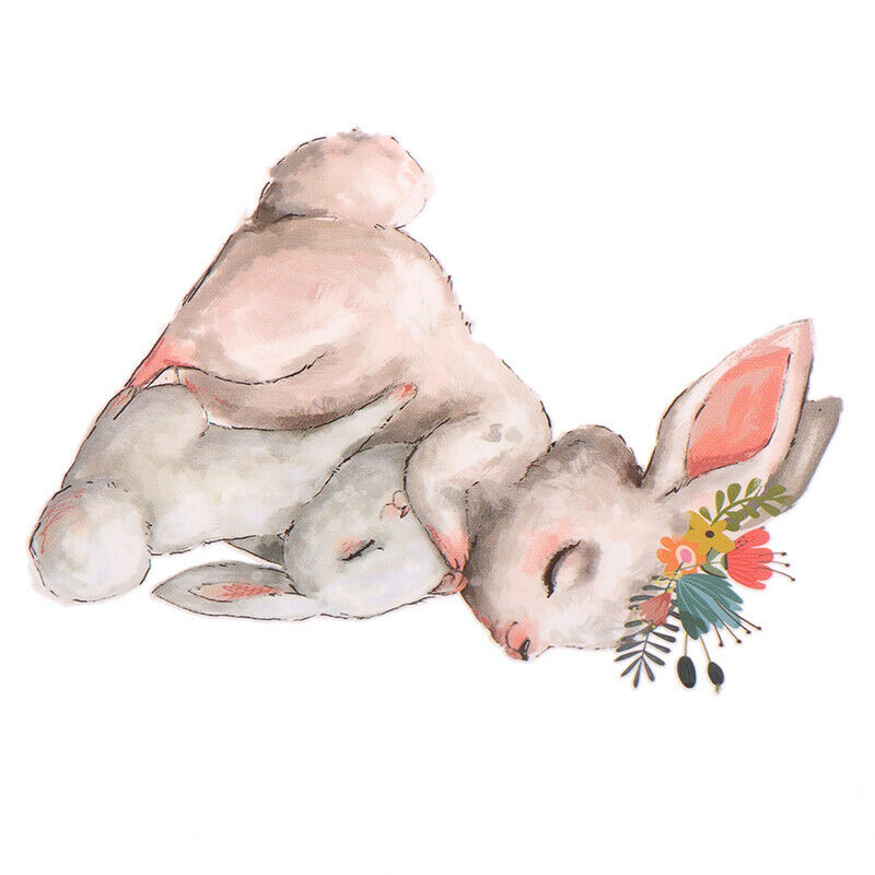 Cute Bunny Rabbit Patch Heat Transfer Iron On Transfer For Clothes Badge .l8
