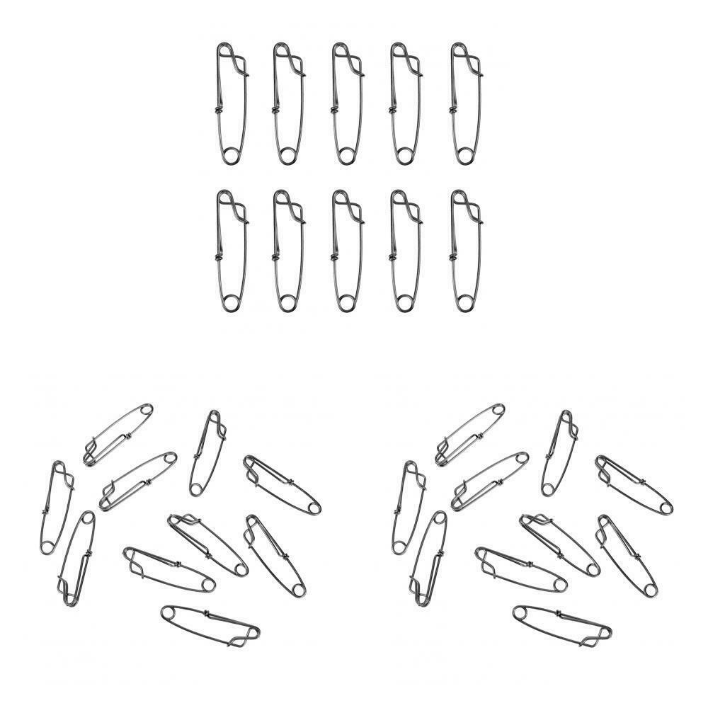 50Pcs/set Stainless Steel Longline Snap Clips Connectors Fishing Accessories