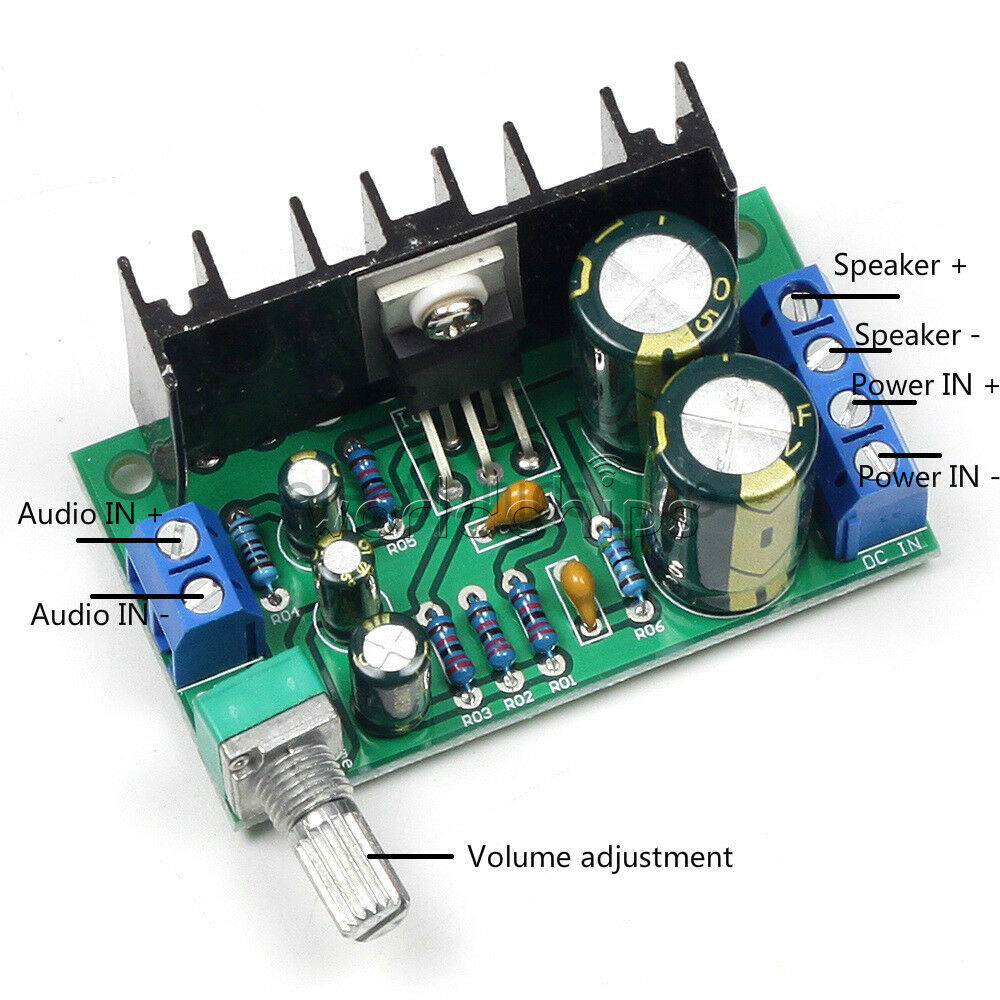DC 12-24V AC 5-24V TDA2050 Mono 1 Channel Class AB Audio Power Amplifier 5-120W