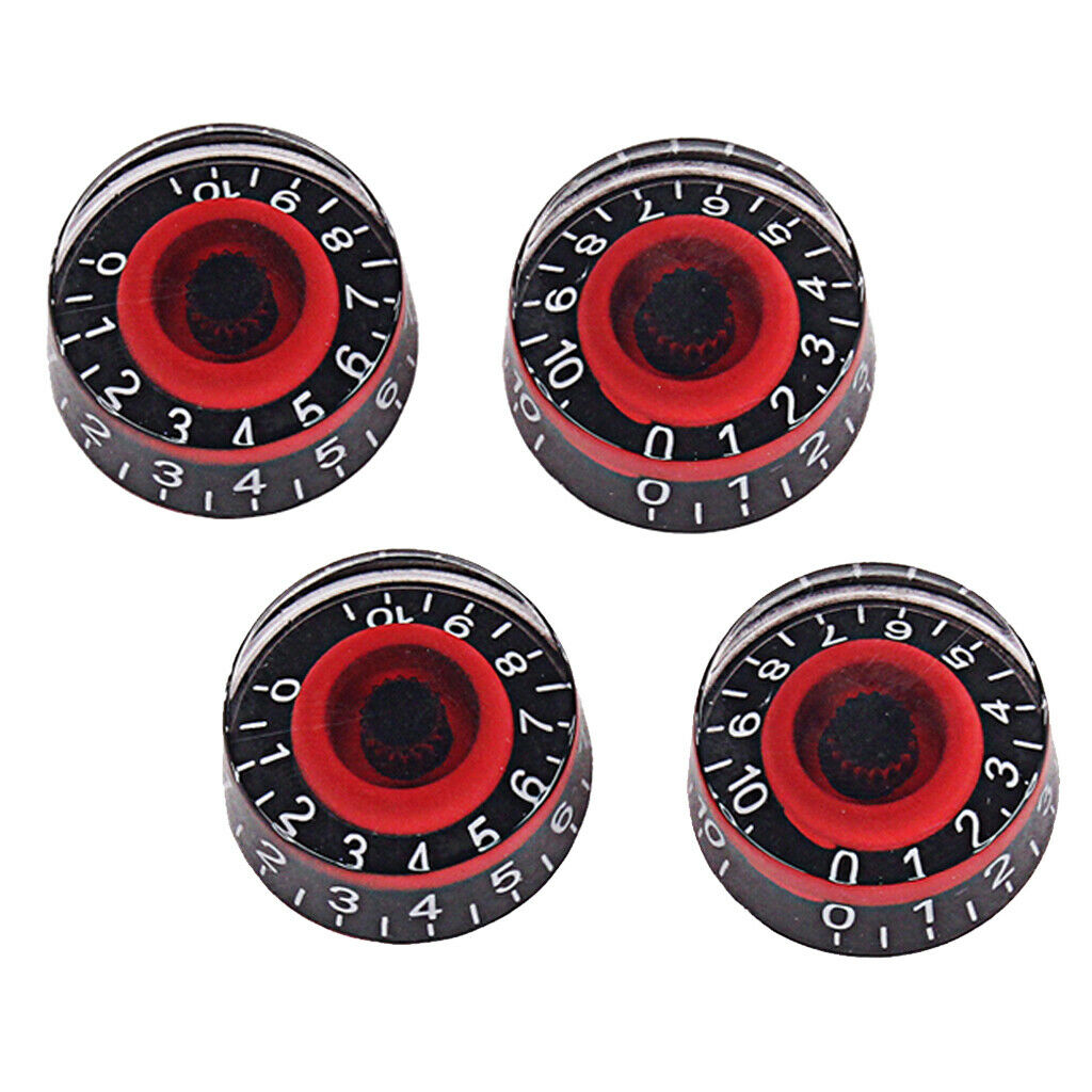 4x Acrylic Guitar Speed Dial Knobs for Les Paul LP Guitar Parts Accessories