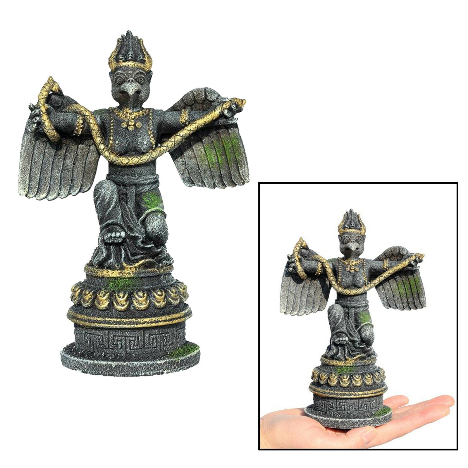 Aquarium Landscape Carving Egyptian Statue Fish Tank Shelter Cave Decor