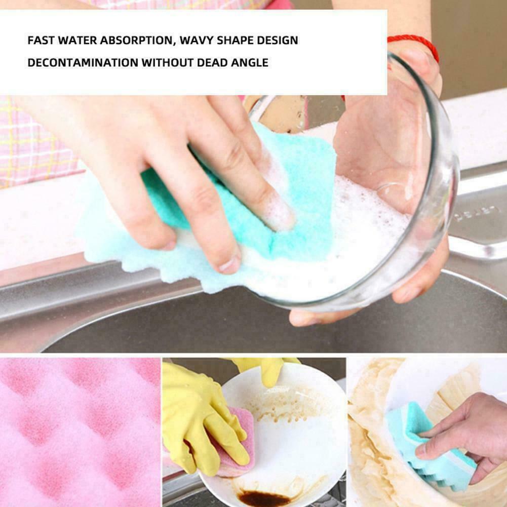 1xSponge Brush Dish Washing Cleaning Kitchen Pad Soap Tool Cleaner Y1V7