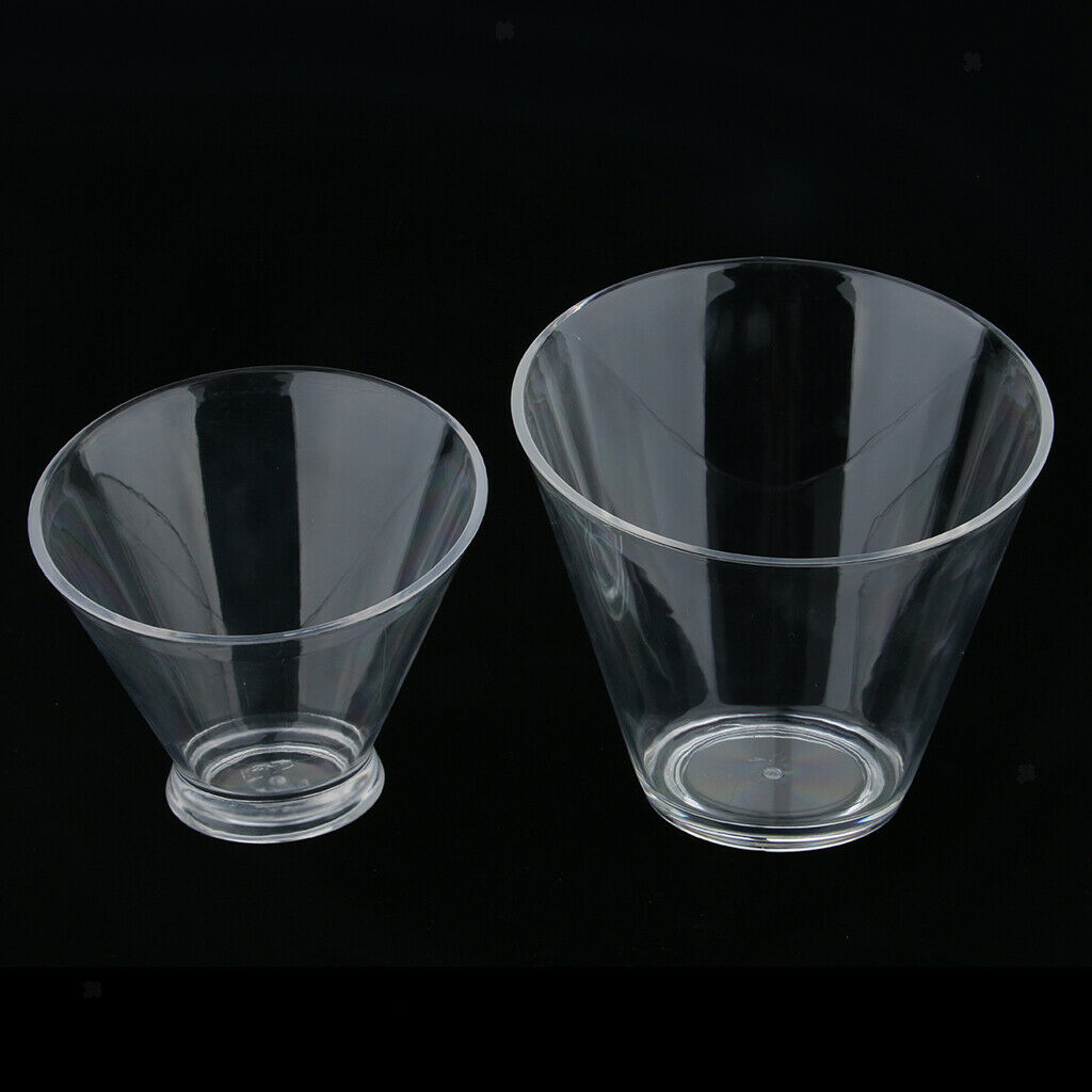 Clear Oblique Acrylic Vegetable Fruit Salad Serving Bowl KTV Restaurant L