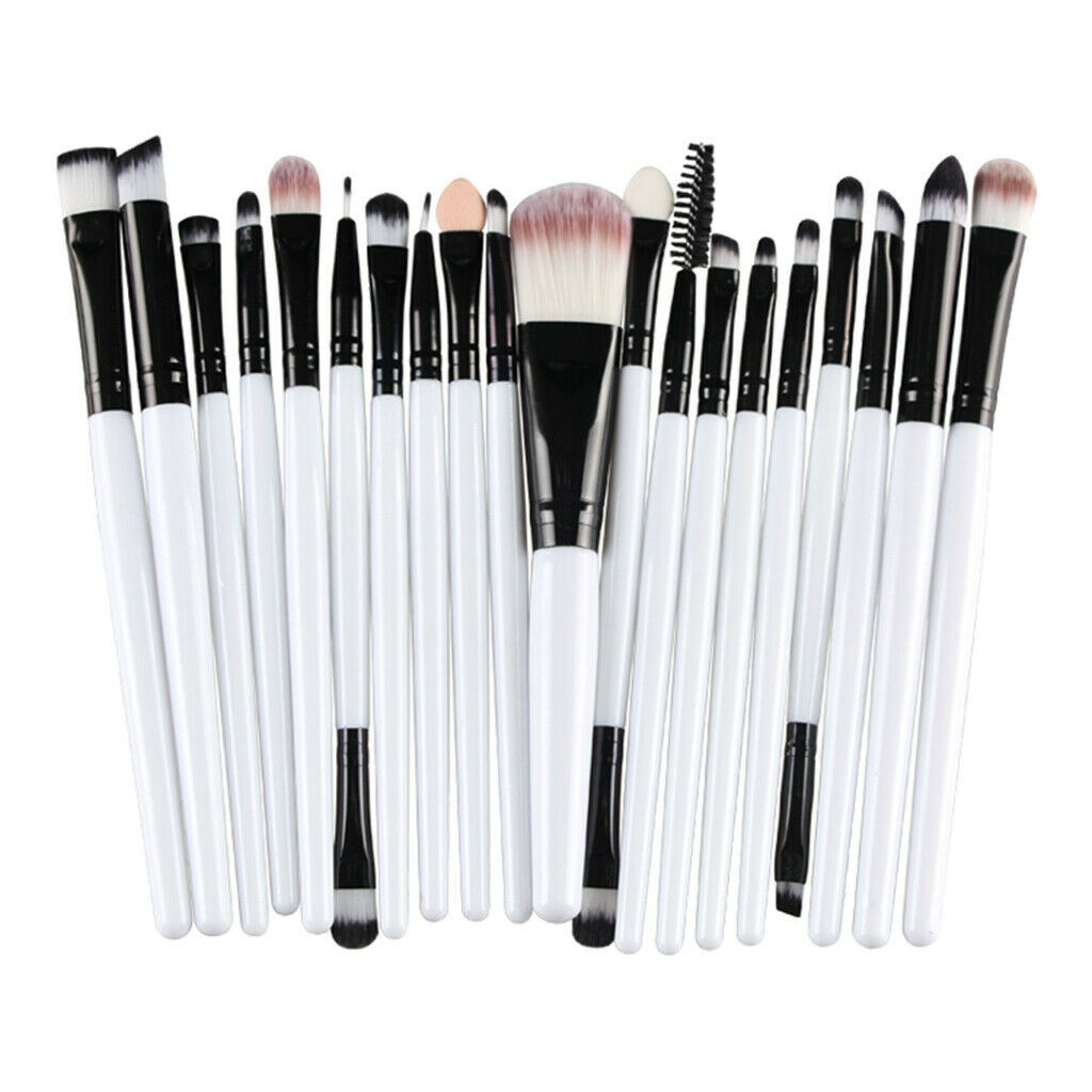 20 Pcs/Set Professional Make up Brush Set Beauty Cosmetic Tool White Black