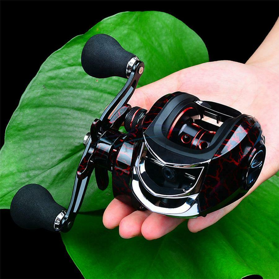 1×Right Hand Dual Drag System Fishing Baitcasting Reel For Lakes Rivers Offshore