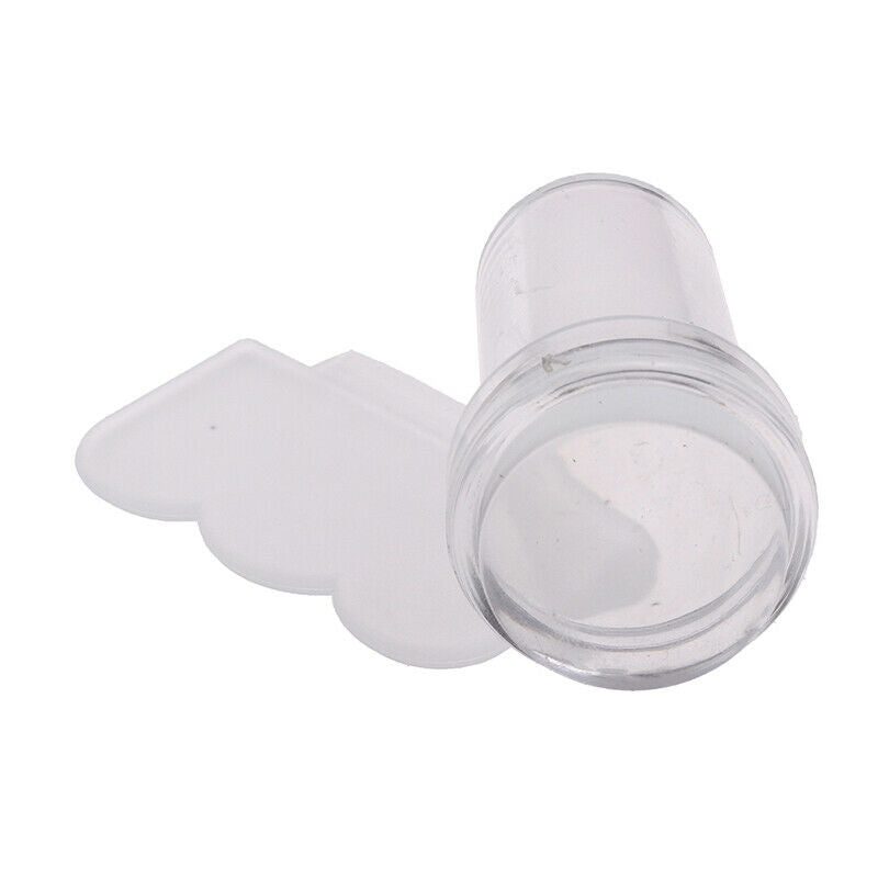 Pure Clear Jelly Silicone Nail Art Stamper Scraper Nail Stamp Stamping T HtBUAU