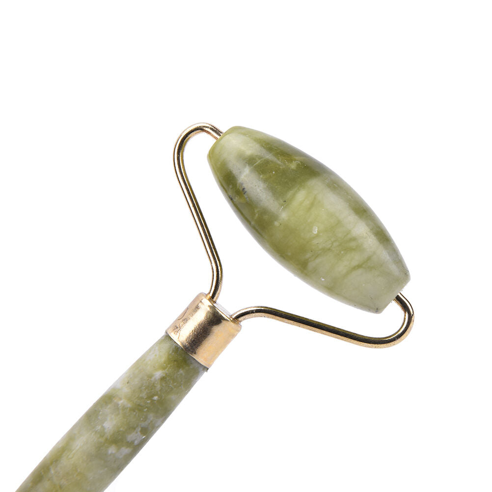 Natural Jade Guasha Facial Beauty Massage Tool Jade Roller Face Thin Massager DD