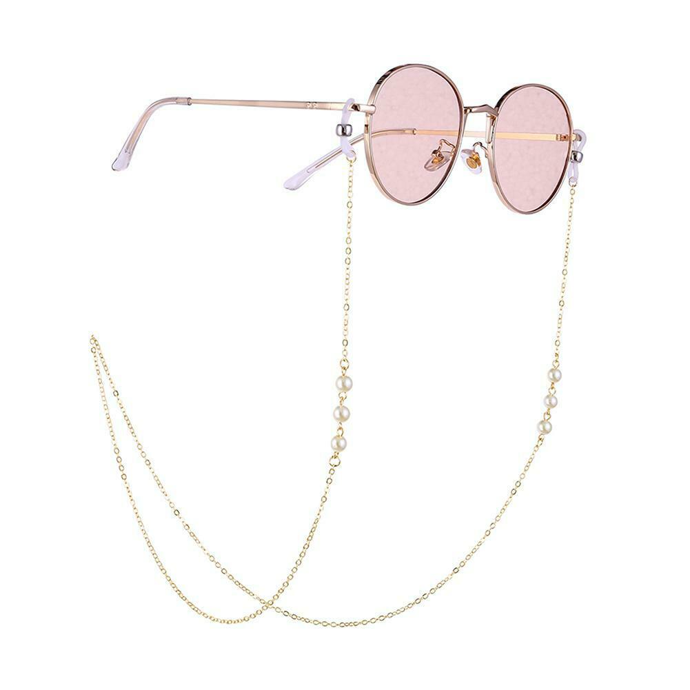 Sunglasses Strap Necklace Eyeglass Lanyard Chain 3 Beads Women Men Jewelry