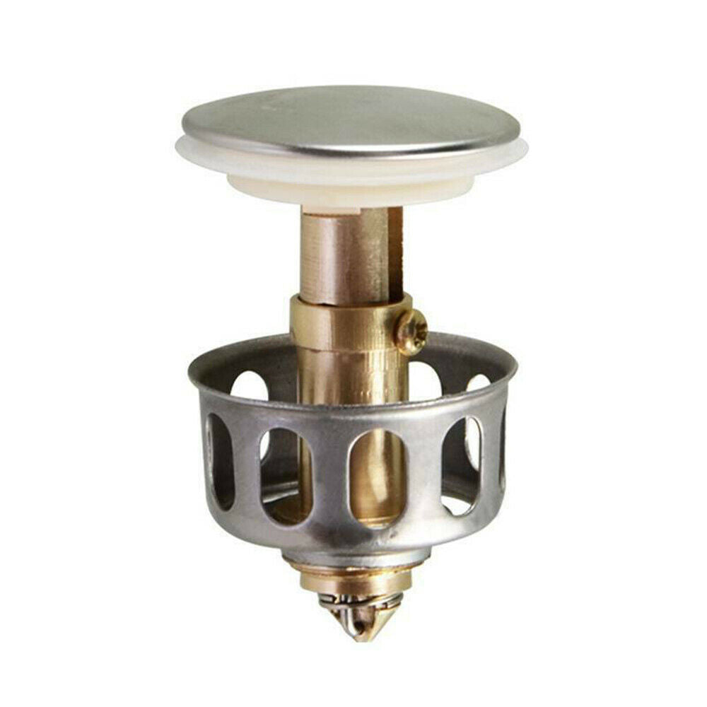 Universal -Wash Basin Bounce Drain Filter Pop Up Bathroom Toilet Sink Drain Plug